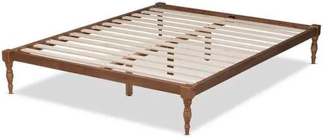 Alt view image 3 of 10 - BAXTON STUDIO 156-9472 Iseline Walnut Brown Finished Wood Queen Size Platform