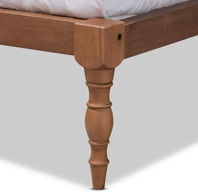 Alt view image 4 of 10 - BAXTON STUDIO 156-9472 Iseline Walnut Brown Finished Wood Queen Size Platform
