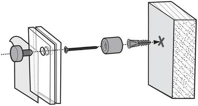 Alt view image 3 of 3 - AZAR DISPLAYS 105506 Standoff Sign Holder: 8.5"x14" Graphic Size.Overall