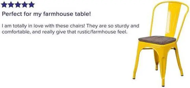 Alt view image 5 of 7 - FLASH FURNITURE 4-CH-31230-YL-WD-GG Yellow Metal Stackable Chair with Wood