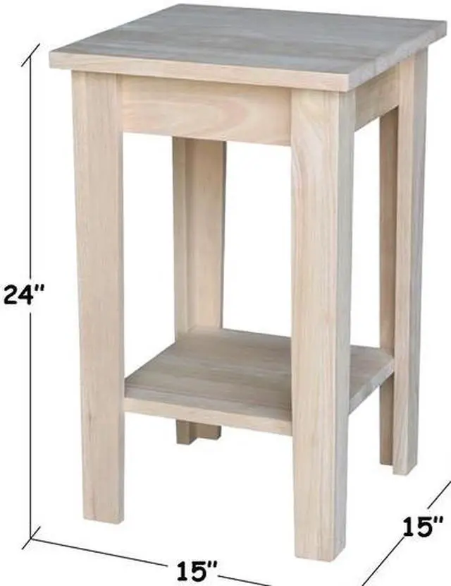 Alt view image 6 of 6 - INTERNATIONAL CONCEPTS 3073 Rectangle Shaker Plant Stand, 15 W, 15 L, 24 in H,