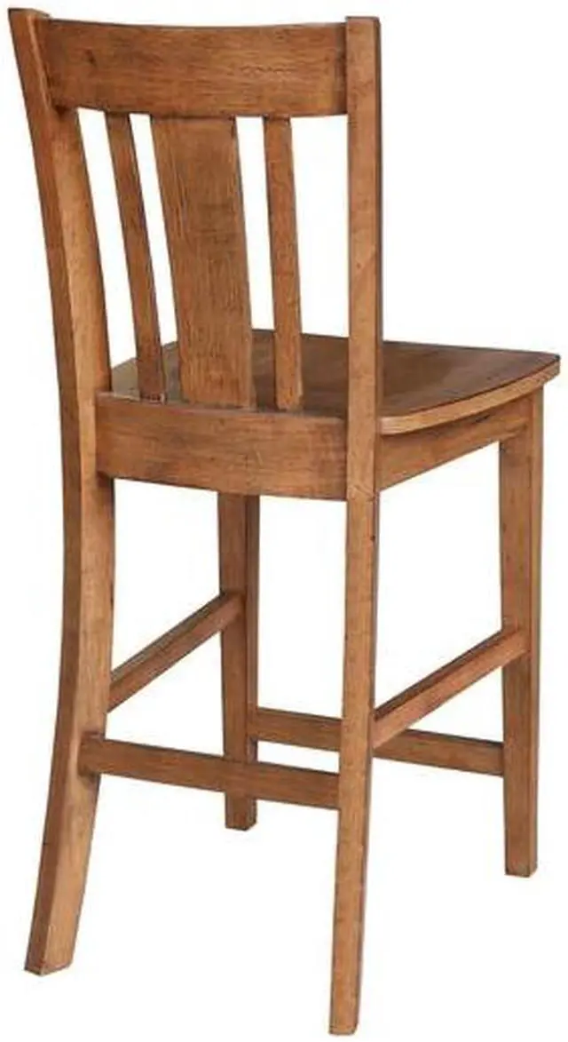 Alt view image 2 of 7 - WHITEWOOD INDUSTRIES S42-102 Solid Wood San Remo Counter Height Dining Stool -