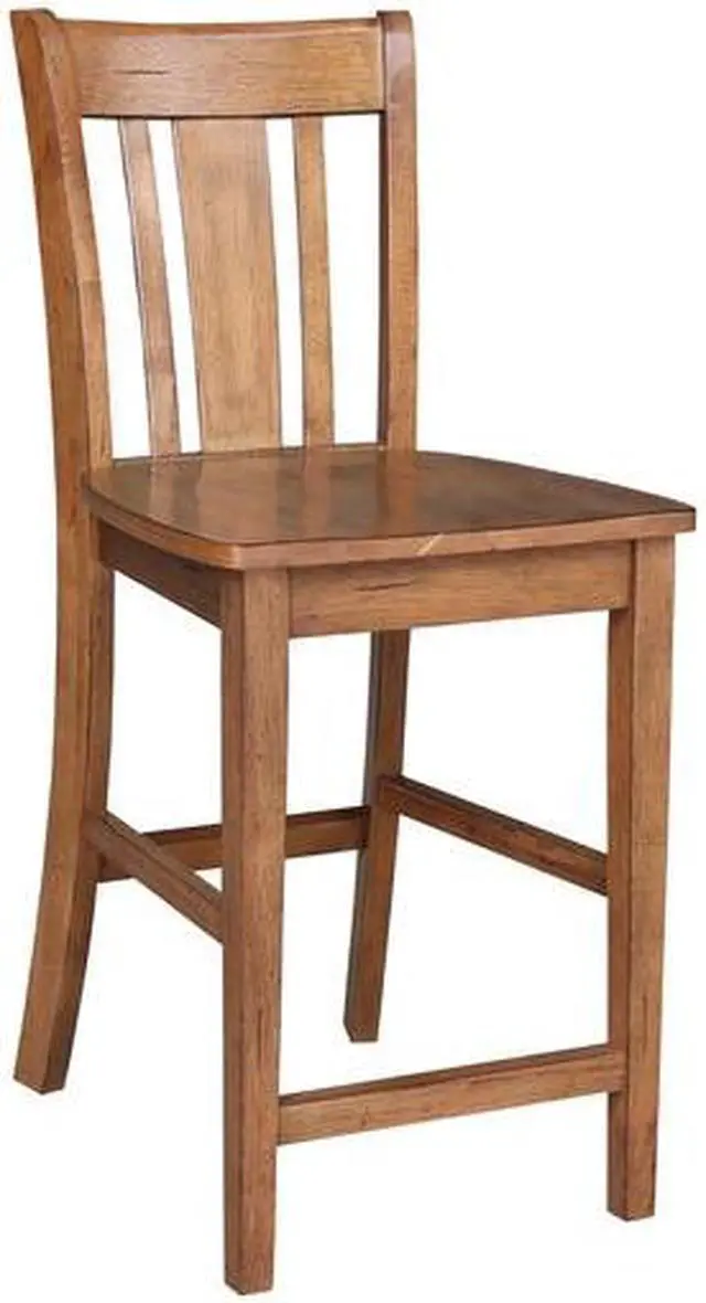 Alt view image 4 of 7 - WHITEWOOD INDUSTRIES S42-102 Solid Wood San Remo Counter Height Dining Stool -