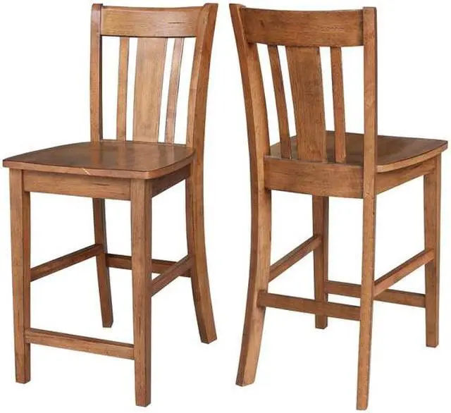 Alt view image 5 of 7 - WHITEWOOD INDUSTRIES S42-102 Solid Wood San Remo Counter Height Dining Stool -