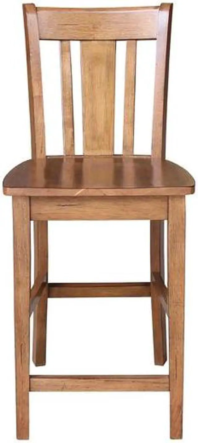 Alt view image 6 of 7 - WHITEWOOD INDUSTRIES S42-102 Solid Wood San Remo Counter Height Dining Stool -