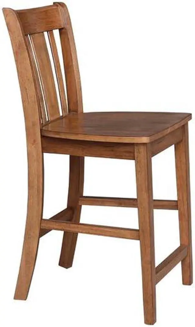 Alt view image 7 of 7 - WHITEWOOD INDUSTRIES S42-102 Solid Wood San Remo Counter Height Dining Stool -