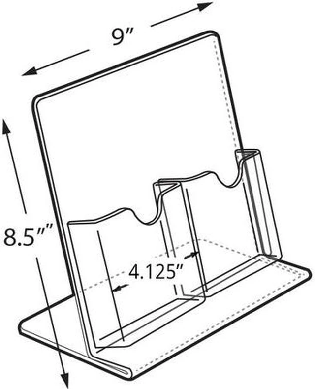 Alt view image 2 of 2 - AZAR DISPLAYS 222975 Two-Pocket Slant-Back Brochure Holder, PK2