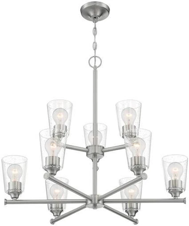 Alt view image 2 of 4 - NUVO 60/7189 Fixture, Chandelier, 9-Lght, Incandescent, 60W, 120V, A19, Medium