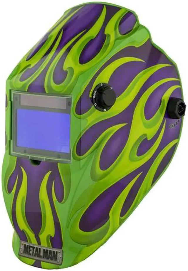 Alt view image 2 of 2 - METAL MAN APG8735SGC Big Window 8735 Auto Darkening Welding Helmet -