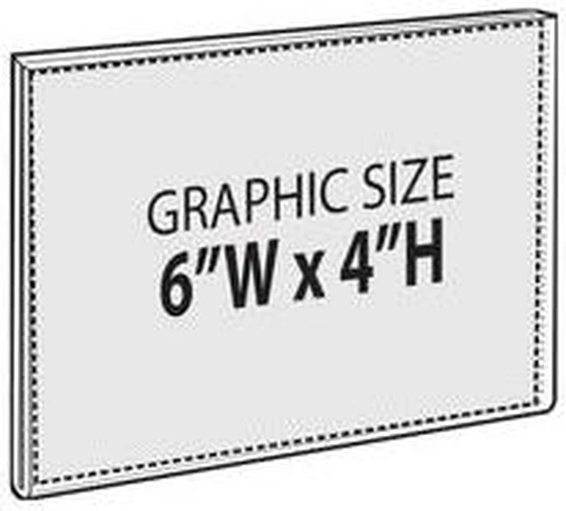 Alt view image 2 of 2 - AZAR DISPLAYS 129914 6"W x 4"H Sign Holder w/ Magnetic Strips, PK10