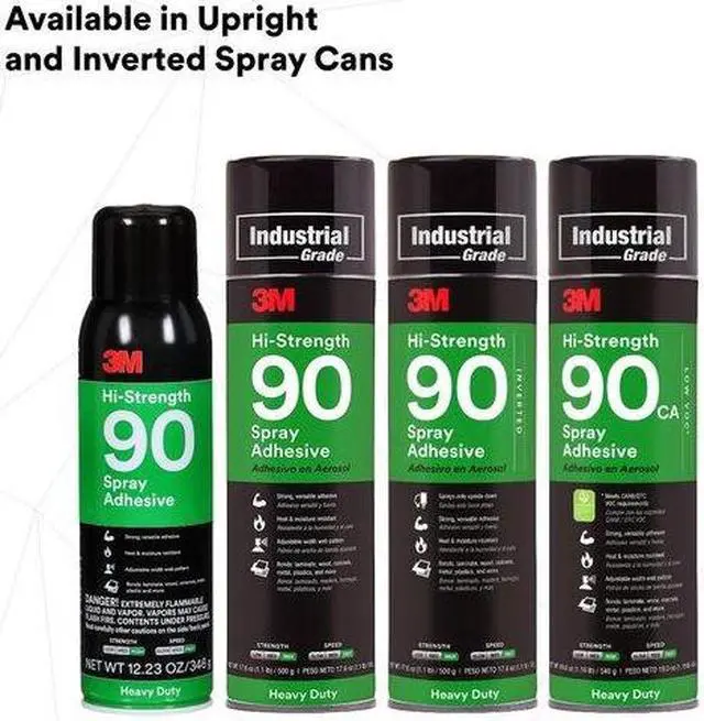 Alt view image 5 of 9 - Single Can Hi Strength Adhesive 24Oz hi-strength 90 3M Spray Adhesive