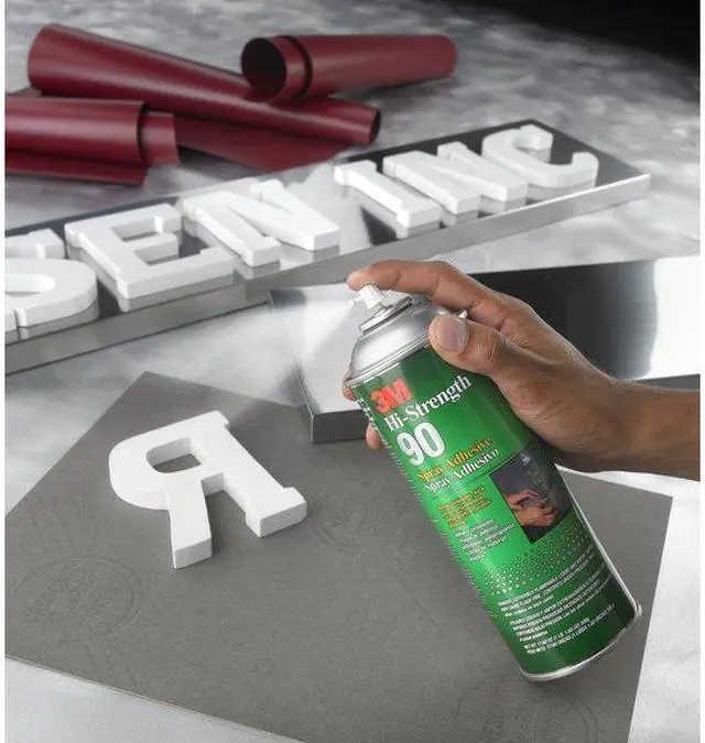 Alt view image 7 of 9 - Single Can Hi Strength Adhesive 24Oz hi-strength 90 3M Spray Adhesive