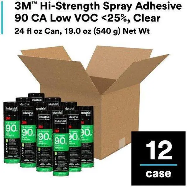 Alt view image 8 of 9 - Single Can Hi Strength Adhesive 24Oz hi-strength 90 3M Spray Adhesive