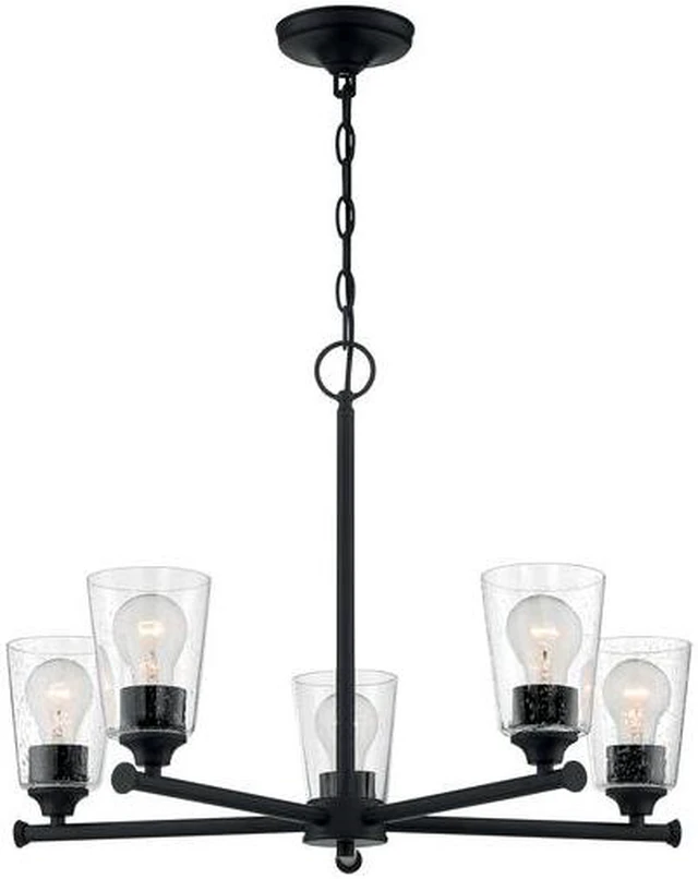 Alt view image 3 of 4 - NUVO 60/7285 Fixture, Chandelier, 5-Lght, Incandescent, 60W, 120V, A19, Medium
