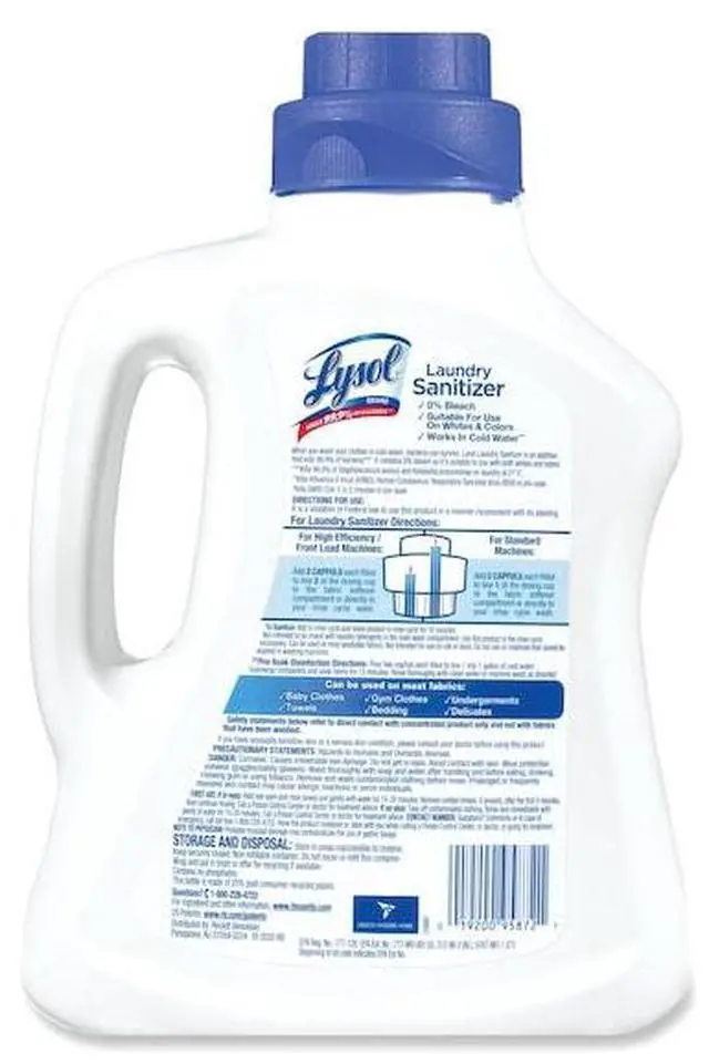 Alt view image 7 of 14 - Lysol 95872 Laundry Sanitizer, Liquid, Crisp Linen, 90 Oz.