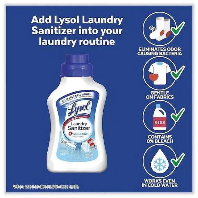 Alt view image 12 of 14 - Lysol 95872 Laundry Sanitizer, Liquid, Crisp Linen, 90 Oz.