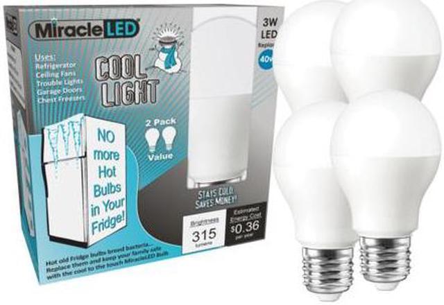 MIRACLE LED 602184 Refrigerator and Freezer Light Energy Saver LED Bulb  Cool 