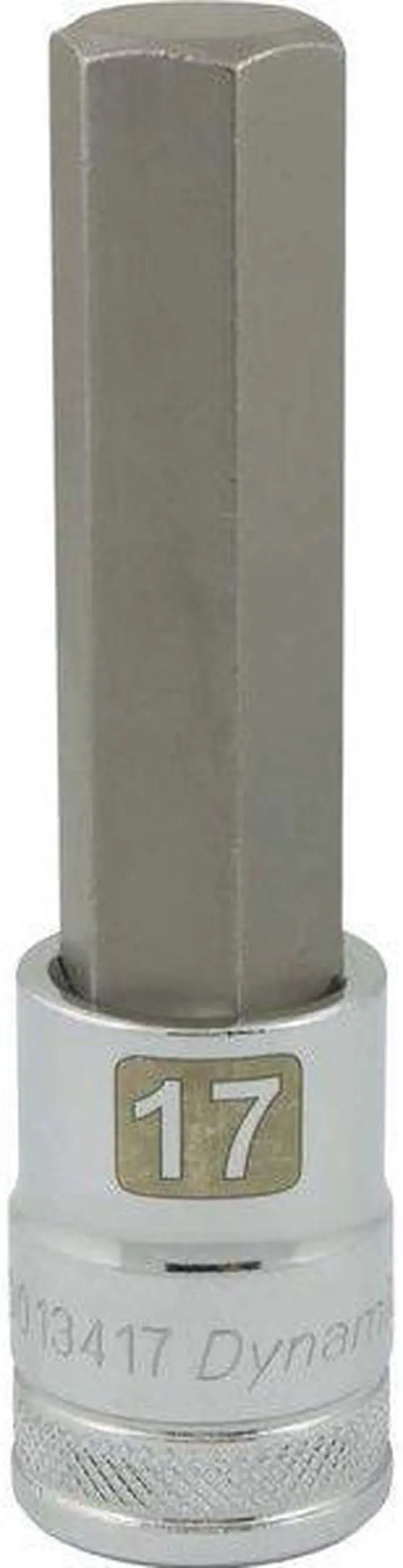 Alt view image 3 of 6 - DYNAMIC D013417 Tools 1/2" Drive Metric Hex Head, 17mm Long Bit, Chrome Finish