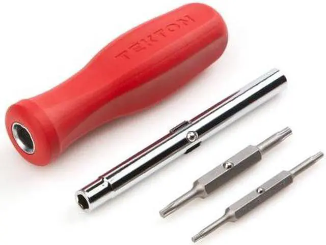 Alt view image 2 of 7 - TEKTON DMS18012 6-in-1 Torx Driver (T10 x T15, T20 x T25, Red)