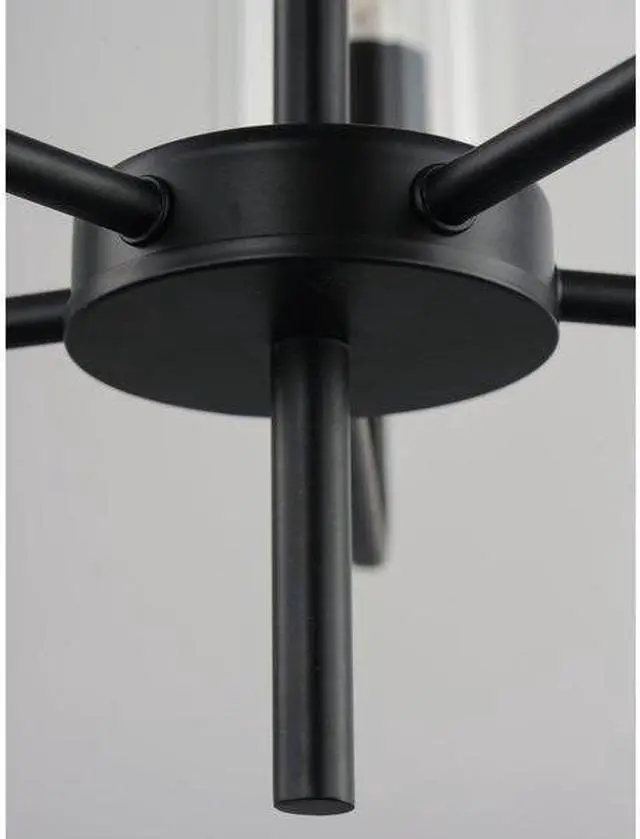 Alt view image 3 of 4 - MAXIM 11475CRBK Crosby 5-Light Chandelier
