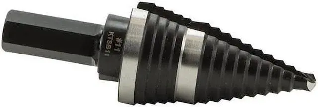 Alt view image 8 of 9 - Klein Tools KTSB11 High Speed Step Drill Bit #11 Double-Fluted 7/8 to 1-1/8-Inch