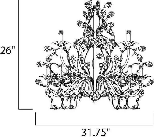 Alt view image 2 of 2 - MAXIM 2852OI Elegante 9-Light 29" Wide Oil Rubbed Bronze Chandelier