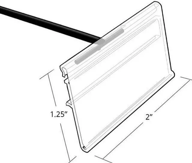 Alt view image 2 of 2 - AZAR DISPLAYS 700840 2"W x 1.25"H Flip Scan Label Holder, PK50