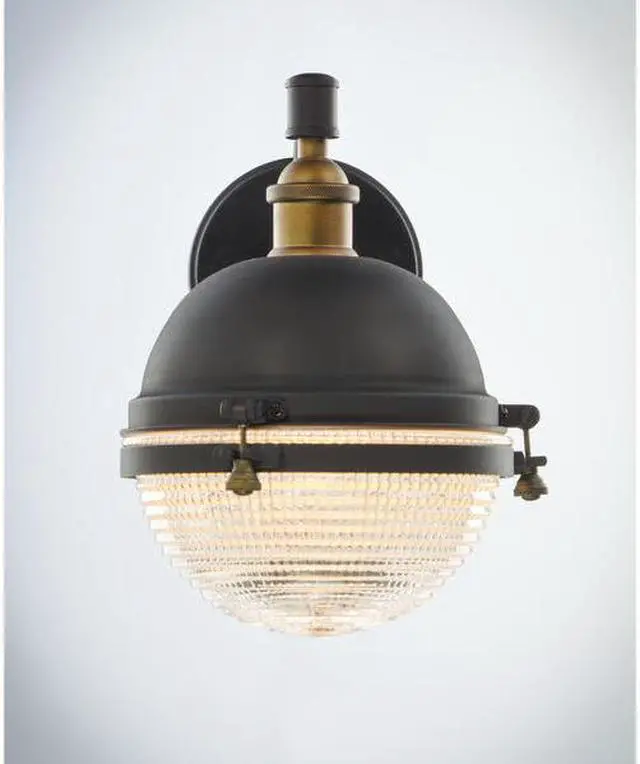 Alt view image 2 of 3 - MAXIM 10182OIAB Portside 1-Light 10" Wide Bronze / Antique Brass Outdoor Wall