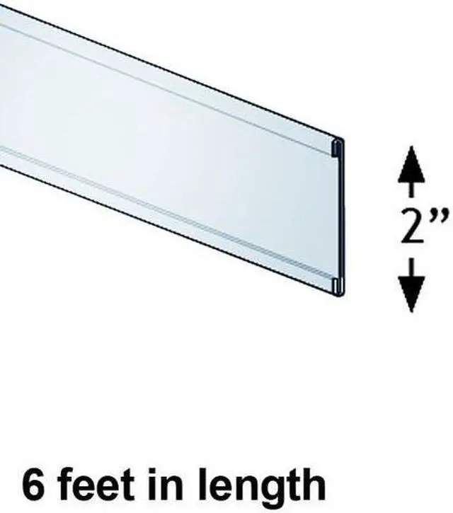 Alt view image 2 of 2 - AZAR DISPLAYS 600082 2"H Clear C-Channel. 6-Foot Length, PK10