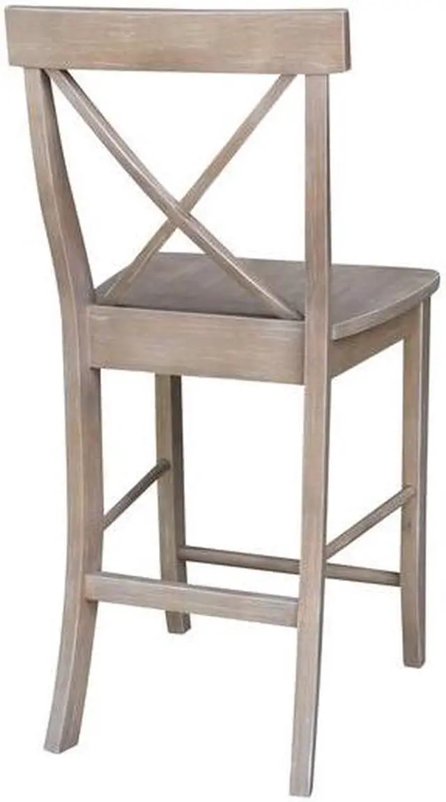 Alt view image 2 of 7 - INTERNATIONAL CONCEPTS S09-6132 X-Back Counter Height Stool, 24" Seat Height,
