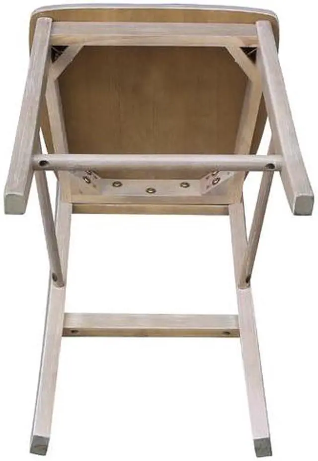 Alt view image 7 of 7 - INTERNATIONAL CONCEPTS S09-6132 X-Back Counter Height Stool, 24" Seat Height,