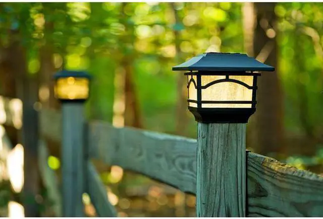 Alt view image 3 of 4 - MAXSA INNOVATIONS 41471 Mission Style Post Top / Deck Light Metal and Glass,