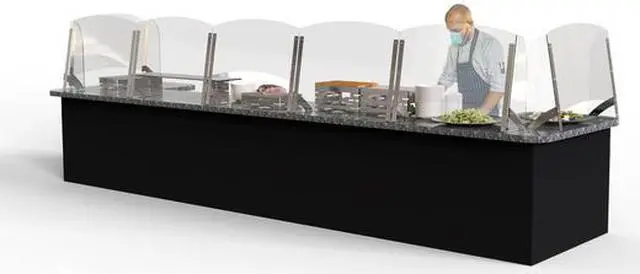 Alt view image 2 of 3 - ROSSETO SERVING SOLUTIONS AG202 Avant Guarde Shield + Serve 48 Clear Buffet