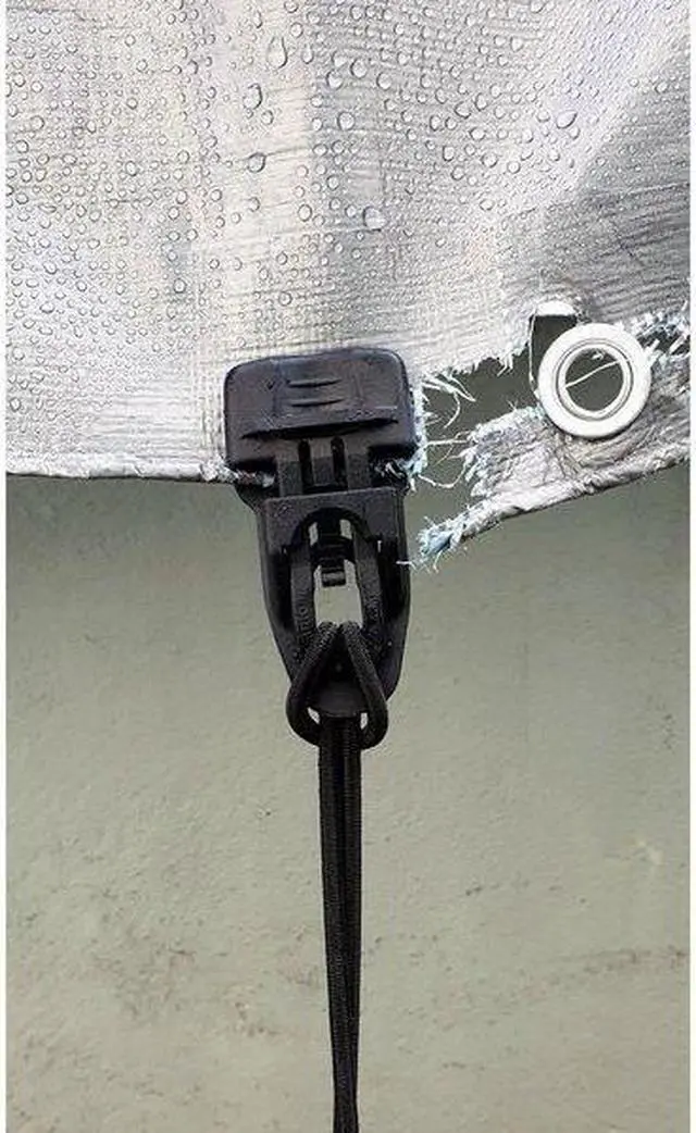 Alt view image 6 of 6 - EASYKLIP 25101 Bag Midi Clip-Black, 220Lbs Capacity, Tarp, Netting, 1/4" Thick,