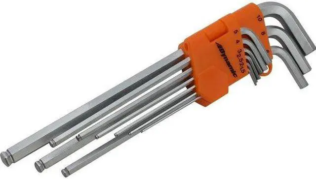 Alt view image 3 of 7 - DYNAMIC D043210 Tools 9 Piece Metric Extra Long Hex Key Set, 1.5mm - 10mm