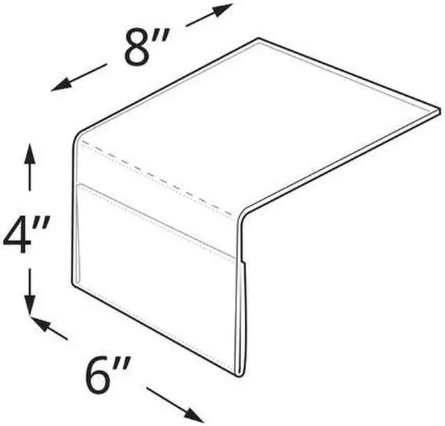 Alt view image 2 of 2 - AZAR DISPLAYS 142702 6"W x 4"H Shelf Sign Holder, PK10