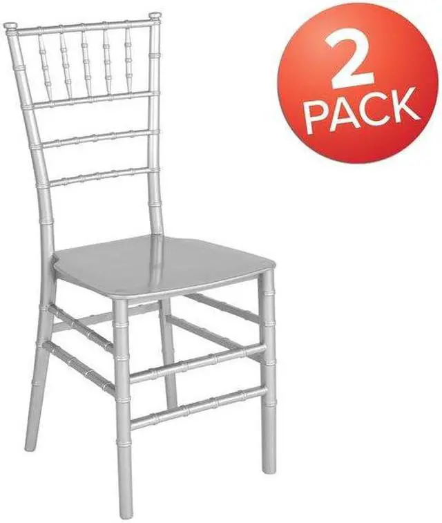 Alt view image 9 of 14 - Flash Furniture HERCULES Series Resin Chiavari Chair Gold 2 Pack (2LEGOLDM) 2LESILVERM