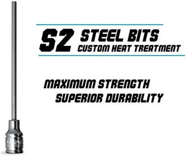 Alt view image 6 of 8 - Capri Tools Long Hex Bit Socket Set, SAE, Advanced Series, 7-Piece