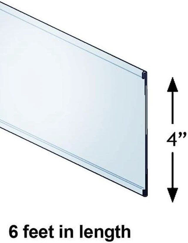 Alt view image 2 of 2 - AZAR DISPLAYS 600084 4" H Clear C-Channel. 6-Foot Length, PK5