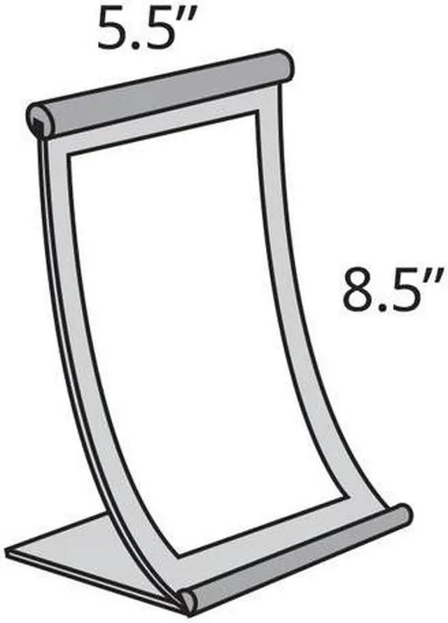 Alt view image 2 of 3 - AZAR DISPLAYS 300881 5.5"W x 8.5"H Curved Metal Frame