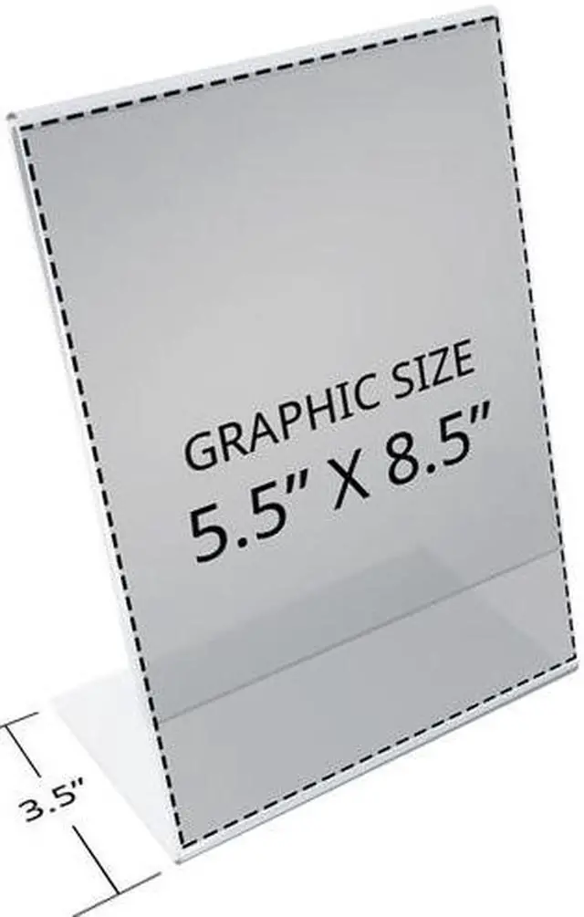 Alt view image 2 of 3 - AZAR DISPLAYS 112705-10PK 5.5"W x 8.5"H Angled Sign Holder, PK10