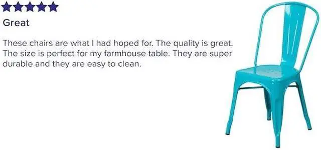 Alt view image 17 of 18 - 4 Pk. Crystal Blue Metal Indoor-Outdoor Stackable Chair