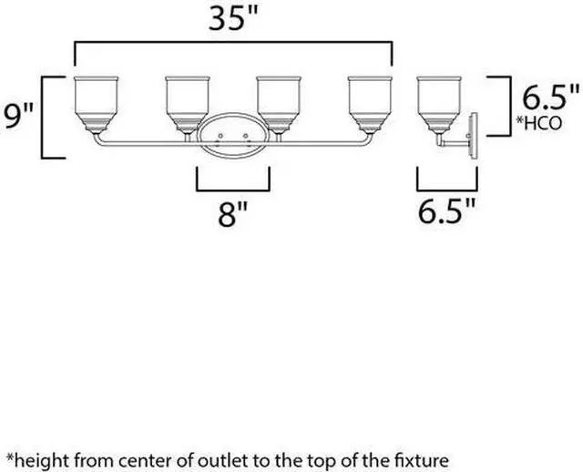 Alt view image 2 of 2 - MAXIM LIGHTING 12264CDSN Acadia 4-Light 35" Wide Satin Nickel Vanity Light