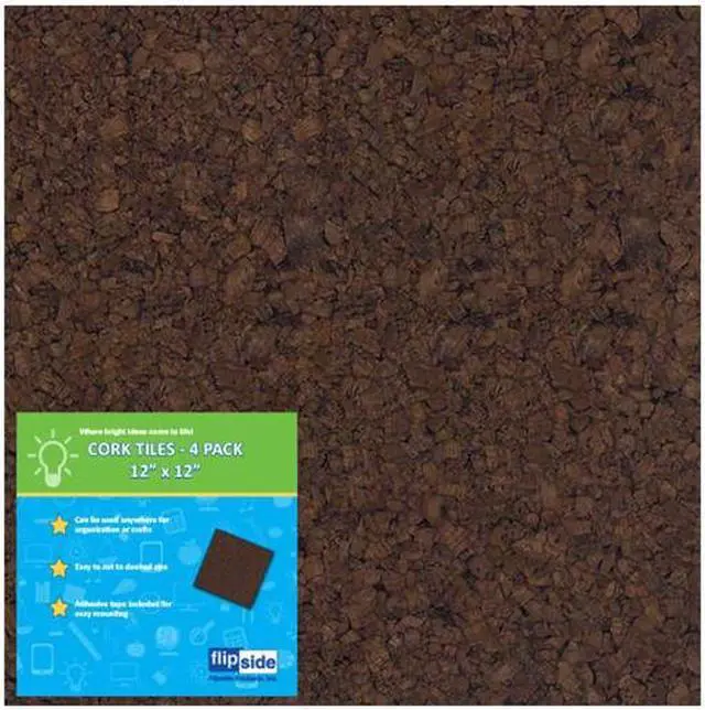 Alt view image 2 of 2 - FLIPSIDE PRODUCTS 12058-4 12 x 12 Dark Cork Tiles 4, PK16