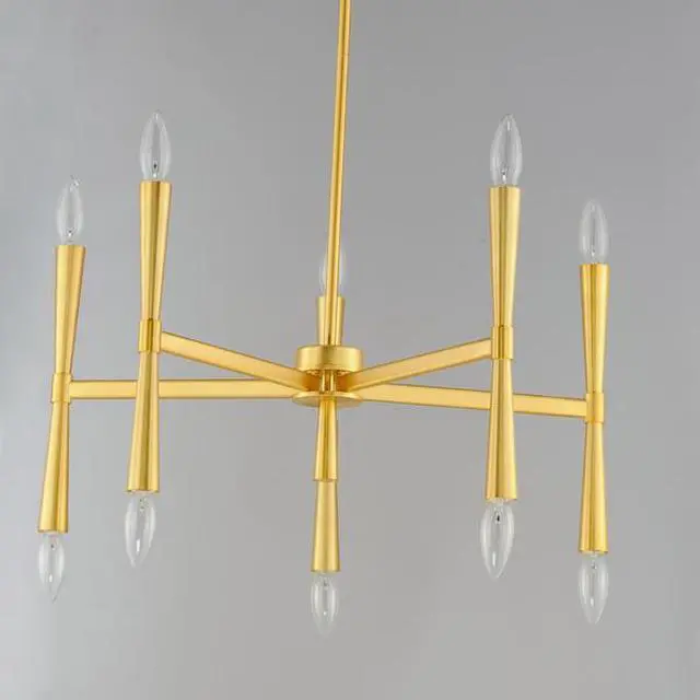 Alt view image 2 of 3 - MAXIM LIGHTING 24625SBR Rome 10-Light Chandelier