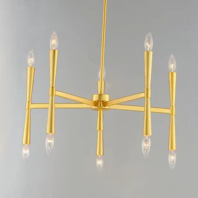 Alt view image 3 of 3 - MAXIM LIGHTING 24625SBR Rome 10-Light Chandelier