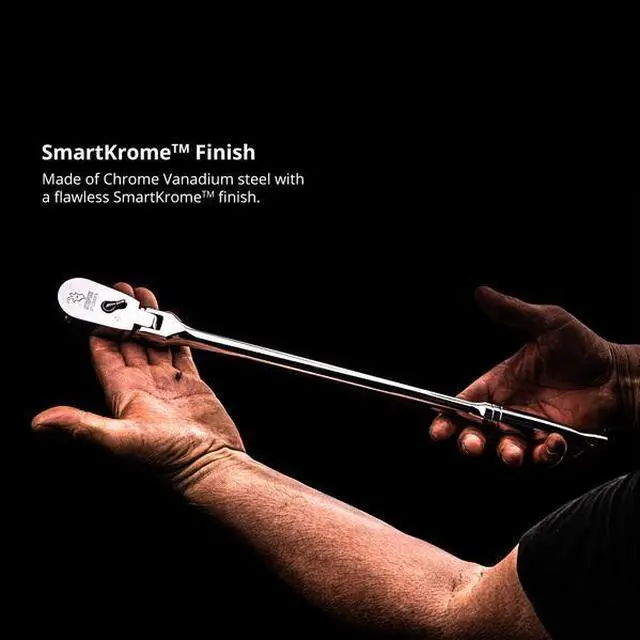 Alt view image 5 of 5 - CAPRI TOOLS CP12500FX 1/2 in Drive 72-Tooth Flex-Head Low Profile Ratchet