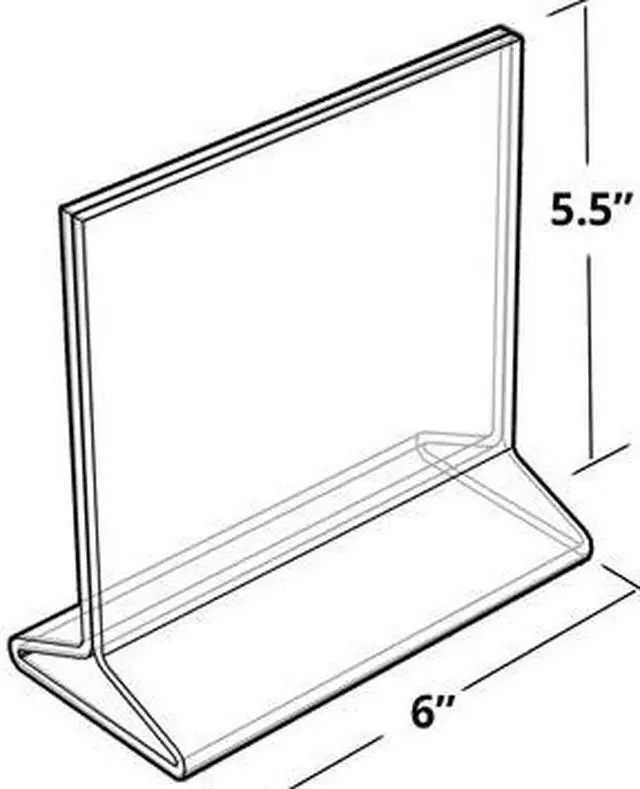 Alt view image 2 of 3 - AZAR DISPLAYS 142708 6"W x 5.5"H Top-Load Two Sided Sign Holder, PK10