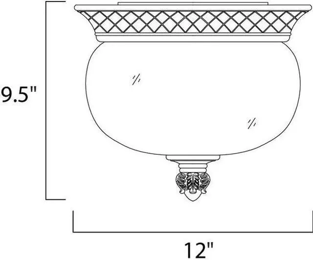 Alt view image 2 of 2 - MAXIM 40429WGOB Carriage House 2-Lght 12" Wide Oriental Brnz Outdoor Flush