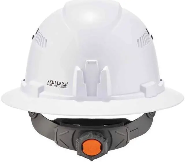 Alt view image 5 of 7 - ERGODYNE 8973 White Class C Hard Hat Full Brim Vented